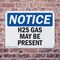 Signmission H2S Gas May Be Present OSHA Notice Sign, Plastic, 10in W x 7in L, 2PK OS-2PACK-NS-P-710-L-13186 - alternate 6